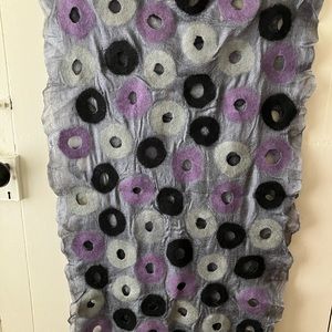 Wool and silk handmade scarf